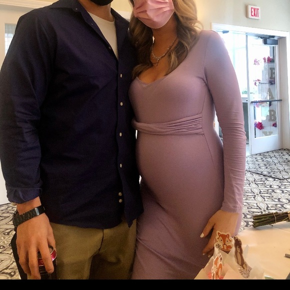 Purple maternity dress - Picture 2 of 3